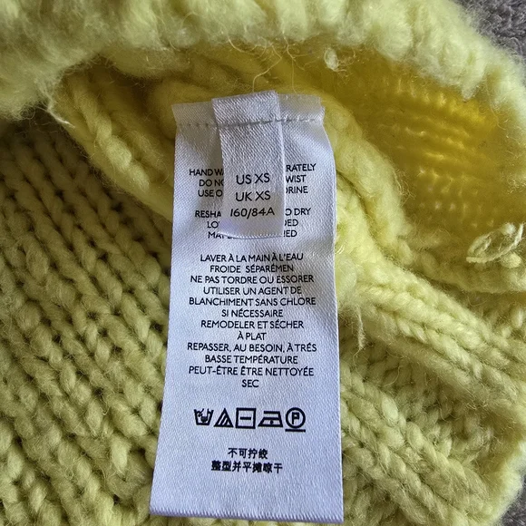 Anthropologie Maeve Cecile Bow-Back Sweater Bright Yellow Size XS - Picture 15 of 16